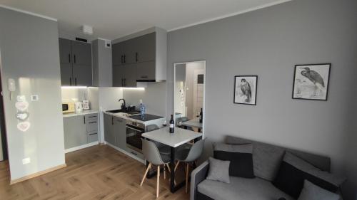 Kuchyň nebo kuchyňský kout v ubytování Apartament Orla 47F Perłowa Dolina