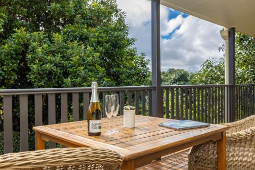 A balcony or terrace at Camelot Boutique Accommodation