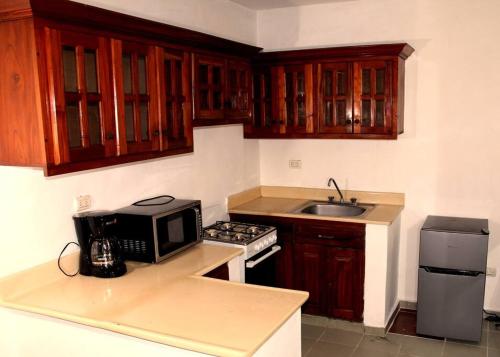 Kuchyň nebo kuchyňský kout v ubytování Dominican Suite 11, Amazing Apt/Studio (DS11)
