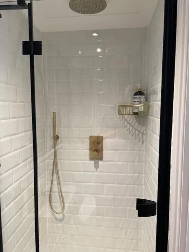 Bilik mandi di Boutique style self contained annexe with garden