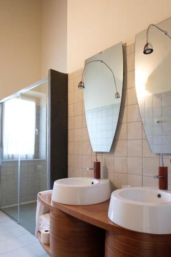 Koupelna v ubytování Hotel Le Botti