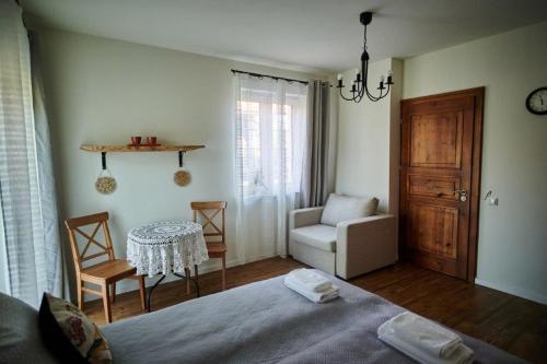 Postel nebo postele na pokoji v ubytování BURDANÓWKA CAMINO