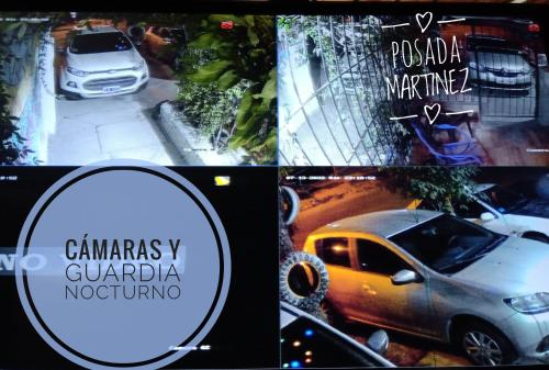 a collage of photos of a car parked in a street at Posada MARTINEZ in Corrientes