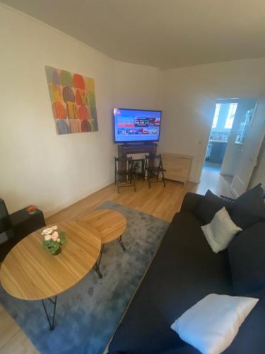 Televízia a/alebo spoločenská miestnosť v ubytovaní Trendy 2 Rooms Paris 13