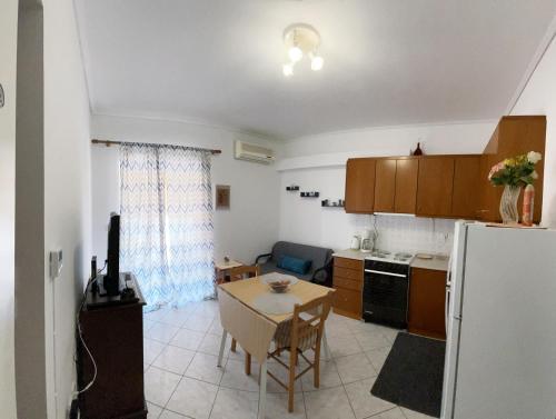 Kuchyň nebo kuchyňský kout v ubytování Small Apartment Trikala
