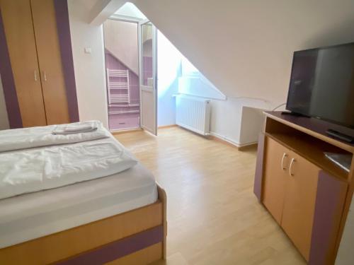 Ένα ή περισσότερα κρεβάτια σε δωμάτιο στο Cabana Zuz