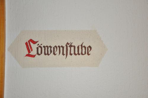a paper with the word furniture written on it at Hotel Löwen in Mellingen