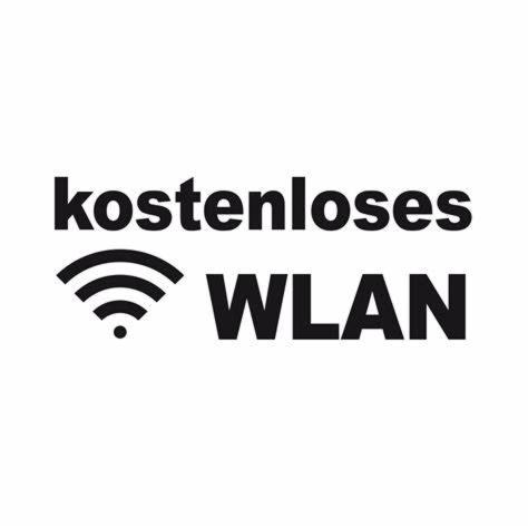 a sign with the wifi and the modem at Zur Linde in Mainzweiler