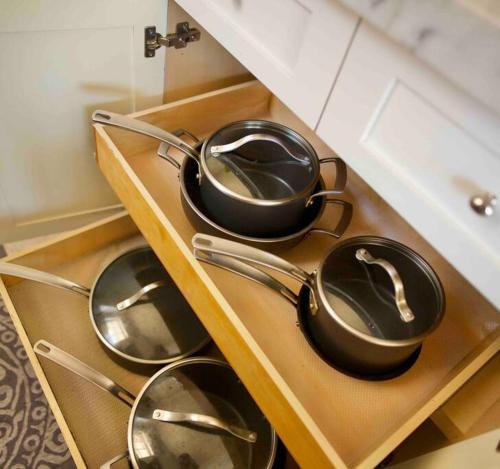 a group of pots and pans sitting on a tray at Entire villa on Sunset Strip in Los Angeles