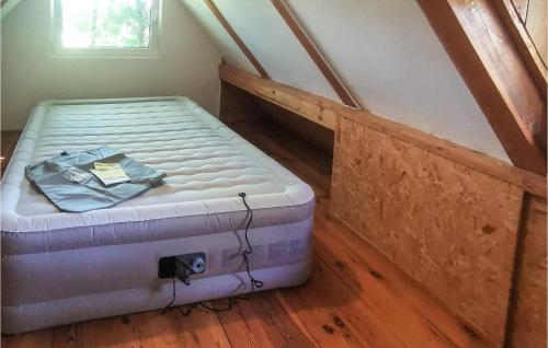 a bed in a room with an attic at Stunning Home In Pieniezno With Wifi in Pieniężno