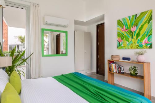 מיטה או מיטות בחדר ב-La Olalian Estate