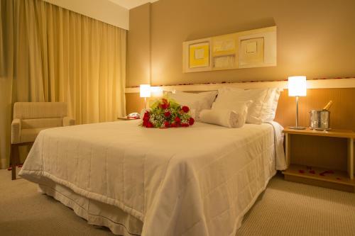 Кровать или кровати в номере Astron Hotel Bauru by Nobile