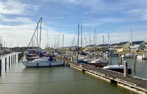 a group of boats docked at a marina at Stunning Home In Wieringerwerf in Wieringerwerf