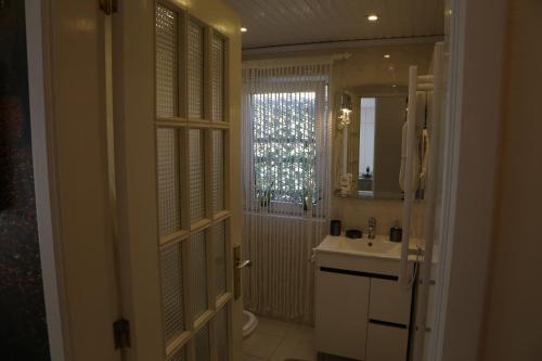 カニコにあるPenthouse Venturのバスルーム(洗面台、トイレ、鏡付)