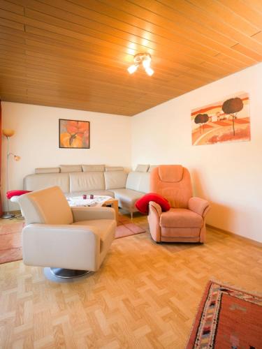 Posezení v ubytování Ferienwohnung Zum Deichgrafen