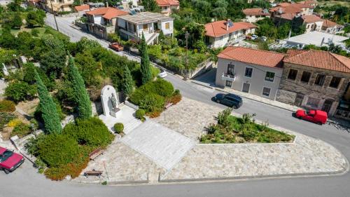 an aerial view of a garden in a city at Mystras Residence Upper Floor in Mystras