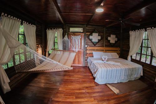 Katil atau katil-katil dalam bilik di Hotel El Chital