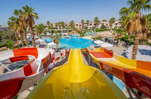a view of a water park with slides at Amphoras Aqua in Sharm El Sheikh