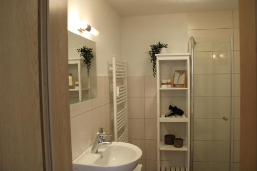 Ένα μπάνιο στο Ferienhaus Carl