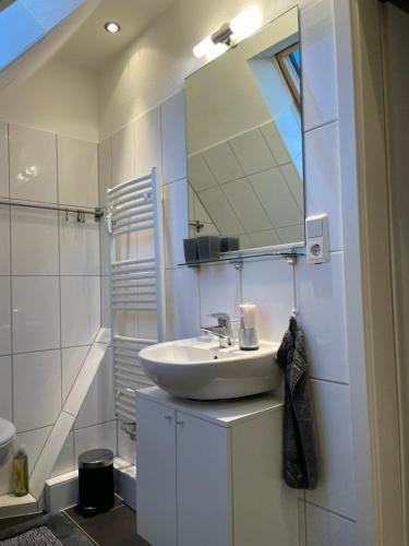 Koupelna v ubytování Ferienwohnung Lüttje Hörn