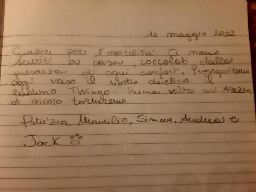 a letter from a friend to her husband at Vasari Home in Arezzo