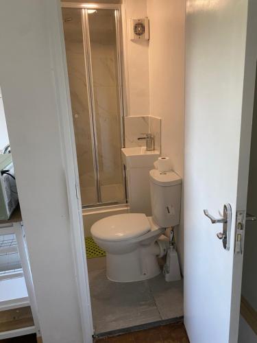 ロンドンにあるAccommodation HUB Studio 3のバスルーム(トイレ、シャワー付)