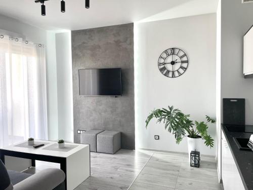 Televízia a/alebo spoločenská miestnosť v ubytovaní Ach, To Tu- Apartament Łańcut