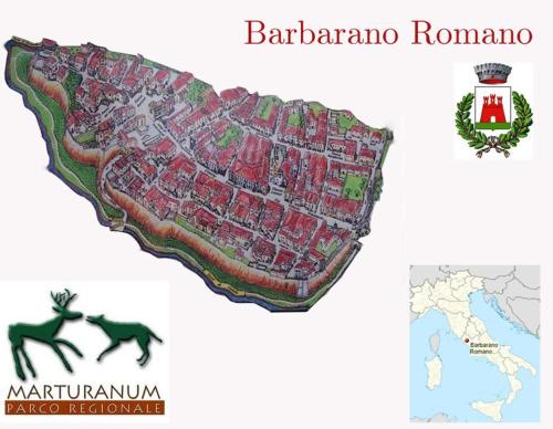 una mappa della città di Barbara roma di antica dimora a Barbarano Romano