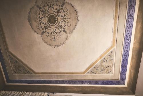 a painting of a ceiling in a room at Affittacamere San Teodoro in Albenga