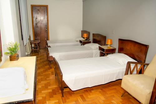 Postel nebo postele na pokoji v ubytování Amazonas Palace Hotel Belo Horizonte - Avenida Amazonas