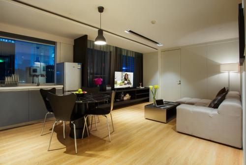 Posezení v ubytování Citadines South Chengdu