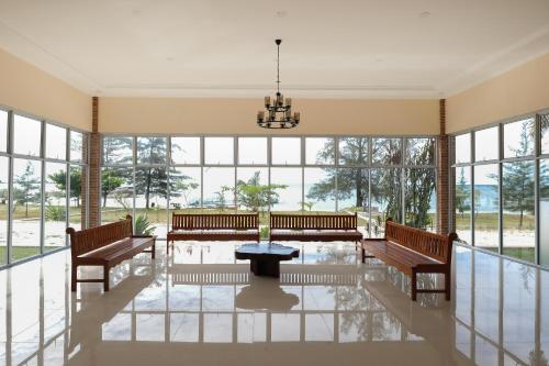 Χώρος καθιστικού στο Kelayang Beach Hotel