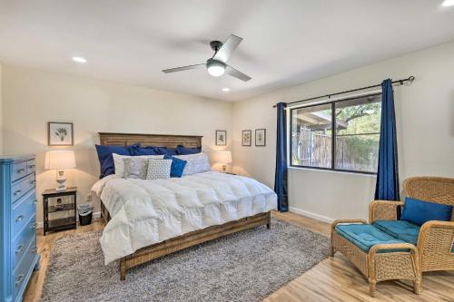 a bedroom with a bed and a window at Pool and Backyard Oasis! Snowbird Escape in Phoenix in Phoenix