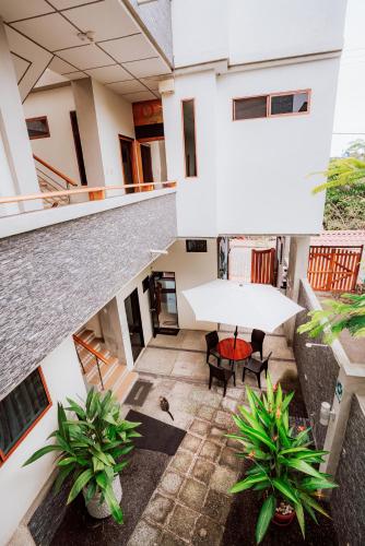 an overhead view of a building with plants at Hotel Palace Galapagos in Puerto Ayora