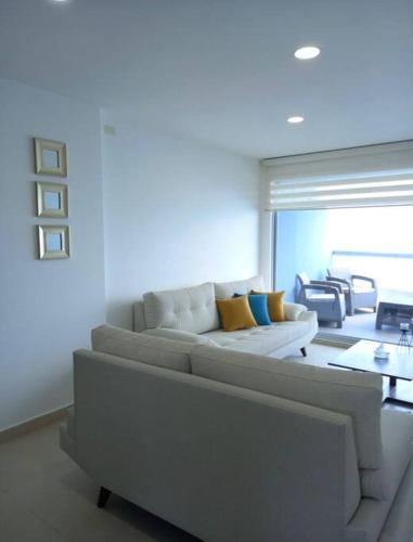 Posezení v ubytování Edif. Deymar - Departamento frente al mar 9no piso