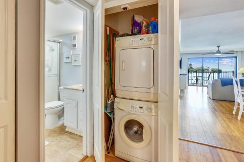 a laundry room with a washer and dryer in it at Land's End 5-204 Gulf-Bay Front - Premier in St. Pete Beach