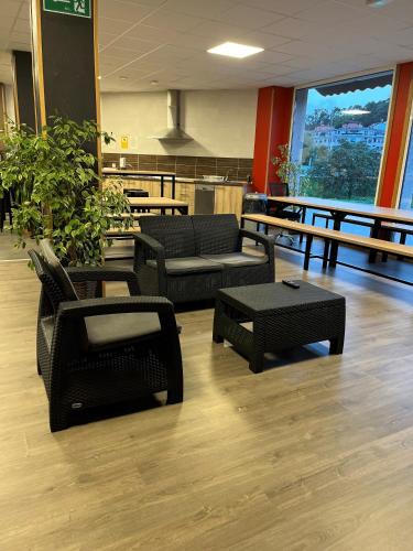 Χώρος καθιστικού στο Albergue GBC Hostel