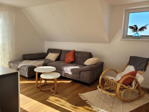 Ruang duduk di Ferienwohnung Ruheoase Lüneburger Heide