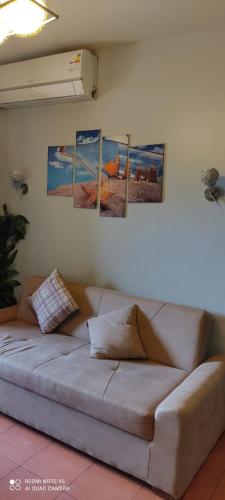 Atpūtas zona naktsmītnē One-Bedroom Air conditioned Apartment in Porto South Beach - Ain Sokhna