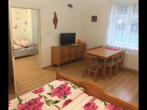 Postel nebo postele na pokoji v ubytování Apartmán Oáza DC
