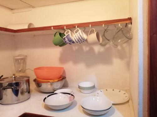 Kuchyň nebo kuchyňský kout v ubytování Gaia Lodge