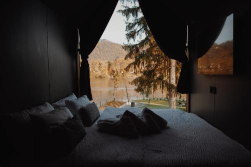Postel nebo postele na pokoji v ubytování Luxury glamping Chocolate village