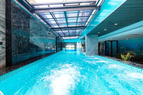 頭頓的住宿－Vung Tau Riva Hotel，酒店内提供无边际水游泳池
