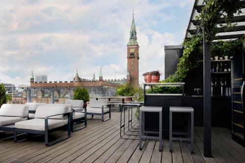 Balkón nebo terasa v ubytování Hotel Danmark