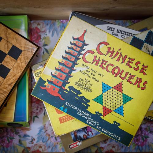 a book sitting on top of a table at Georgina in Lavenham