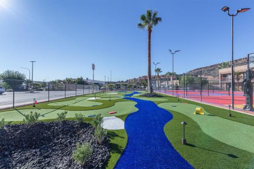 a golf course with a blue course at Red Lion Hotel and Conference Center St. George in St. George
