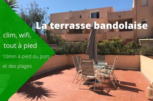 La terrasse bandolaise tout à pied, wifi, clim, parking
