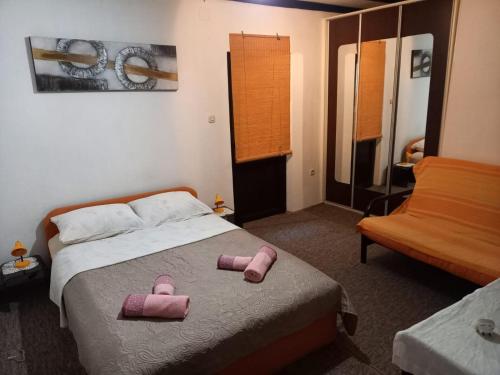 Posteľ alebo postele v izbe v ubytovaní Old town Apartment