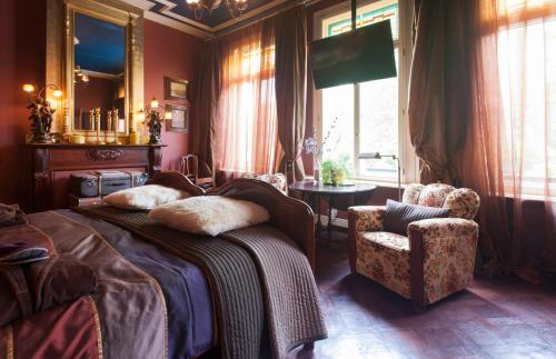 Posezení v ubytování B&B De Lachende Engel