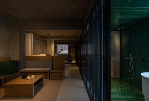 Posezení v ubytování Jiangnan House Nantou